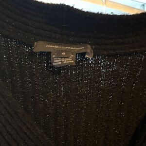 French Connection Textured Black Knit Top